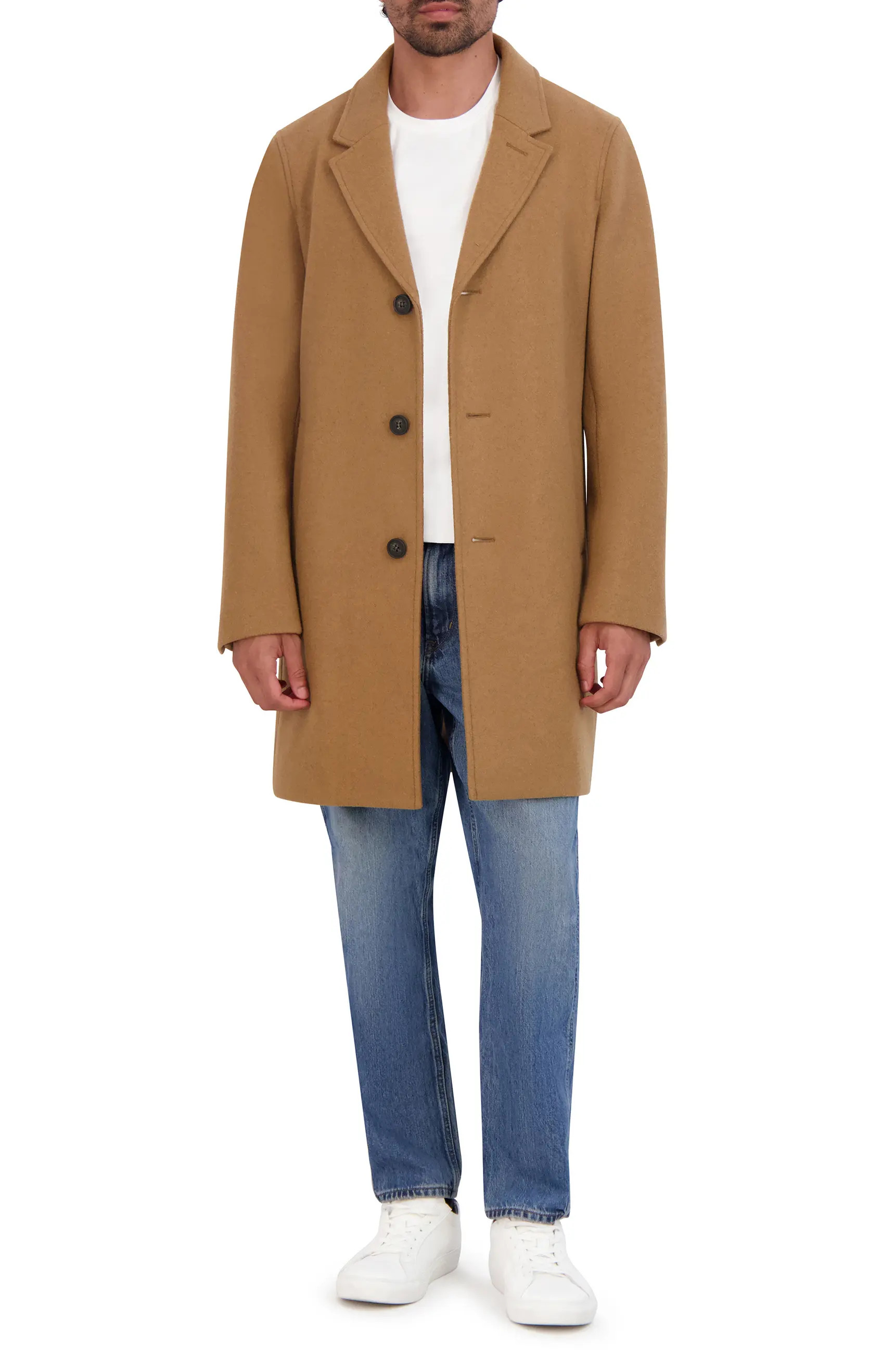 Regular Fit Stretch Wool Coat | Nordstrom