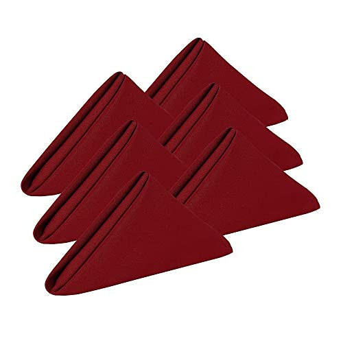 KOFFOTA Red Cloth Napkins Set of 6,Thick Cloth Napkins 18x18 inch，100% Cotton Dinner Napkins,Christmas Table Decorations,Everyday Use,Hotel,Resraurants,Comfortable Washable,Reusable (Dark Red) | Amazon (US)