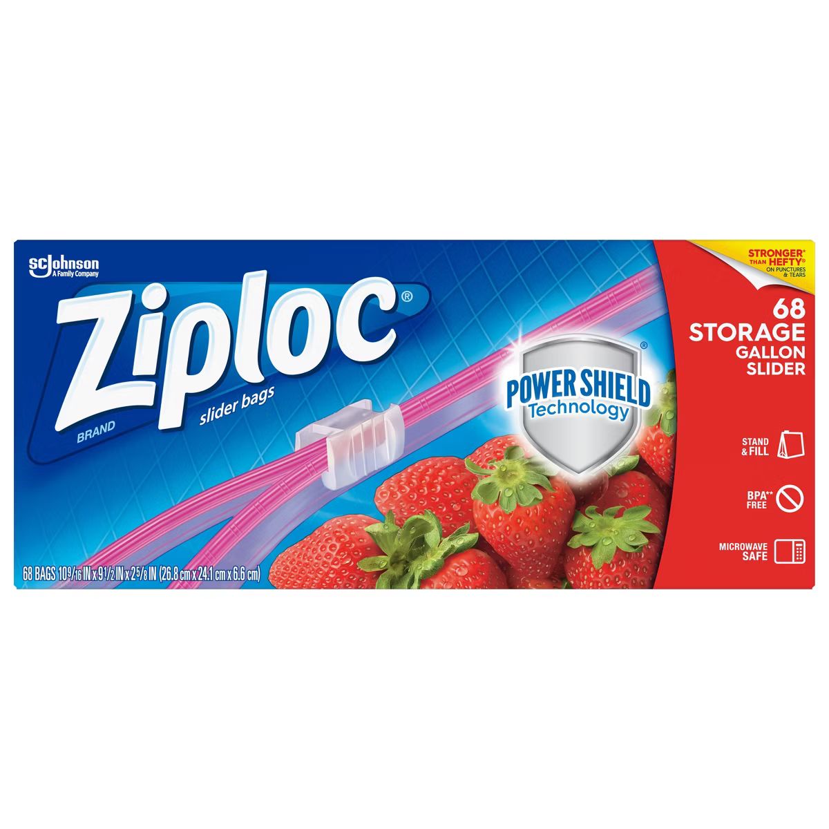 Ziploc Slider Storage Gallon Bags with Power Shield Technology - 68ct | Target