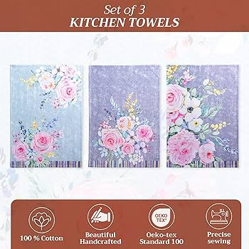 Maison d' Hermine Dish Towels 100% Cotton Kitchen Towels Absorbent Dishcloth for Home, Kitchen, D... | Amazon (US)