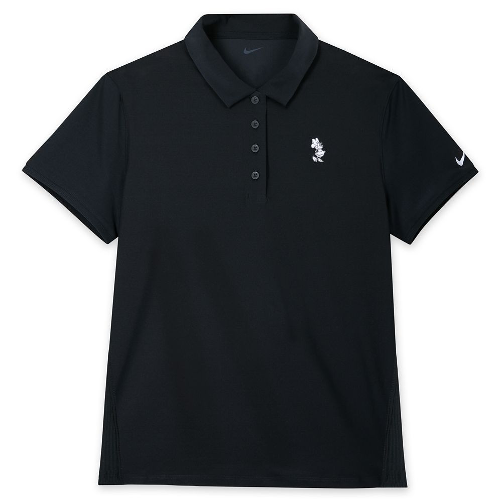 Minnie Mouse Victory Performance Polo Shirt for Women by Nike Golf – Black | Disney Store