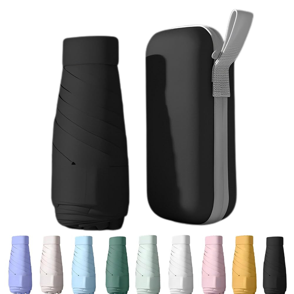 UPF50+ Mini Travel Sun Umbrella for Purse With Case,Small Compact UV Umbrella Protection Sun,Ligh... | Amazon (US)