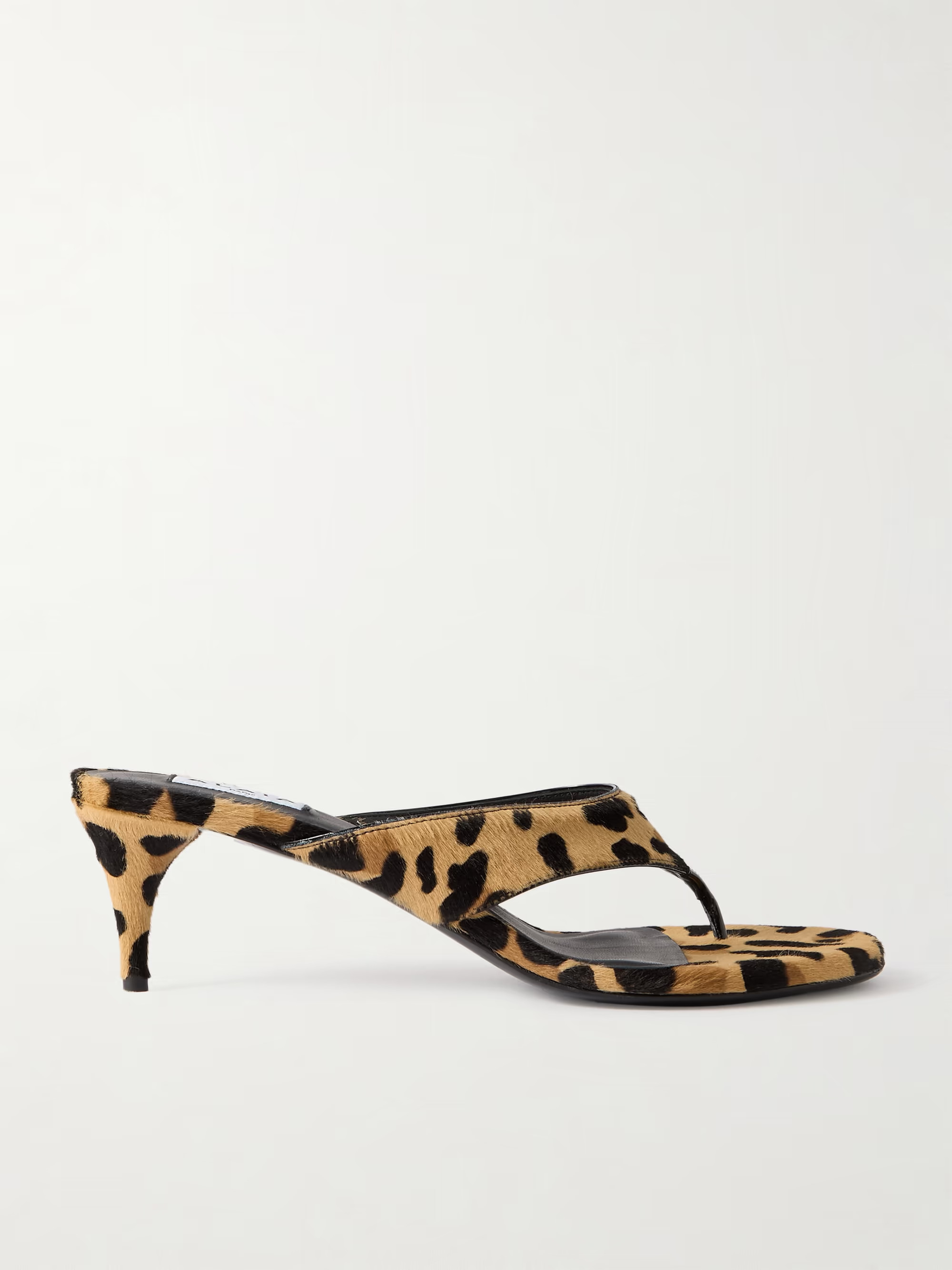 Tong 55 leopard-print calf hair sandals | NET-A-PORTER (US)