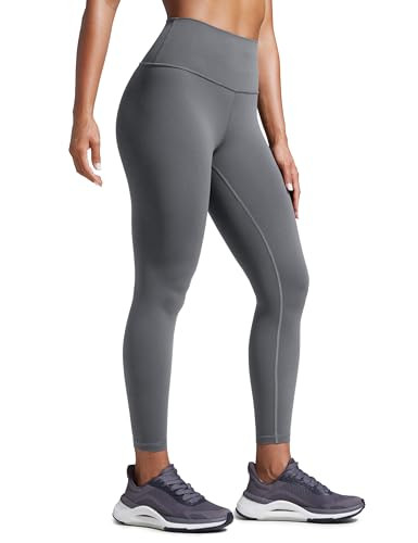 CRZ YOGA Womens Butterbreeze High Waisted Workout Leggings 25'' - Athletic Gym Running Yoga Pants Tummy Control Lava Smoke Grey X-Small | Amazon (US)