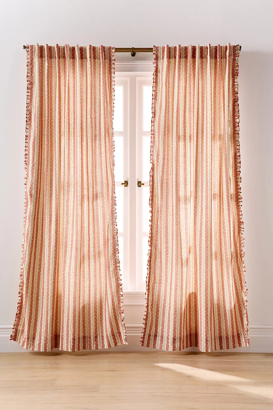 Ivy Cotton Striped Curtain | Anthropologie (US)