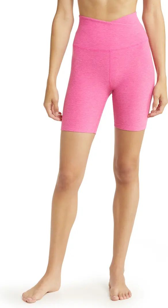 At Your Leisure Space Dye High Waist Bike Shorts | Nordstrom