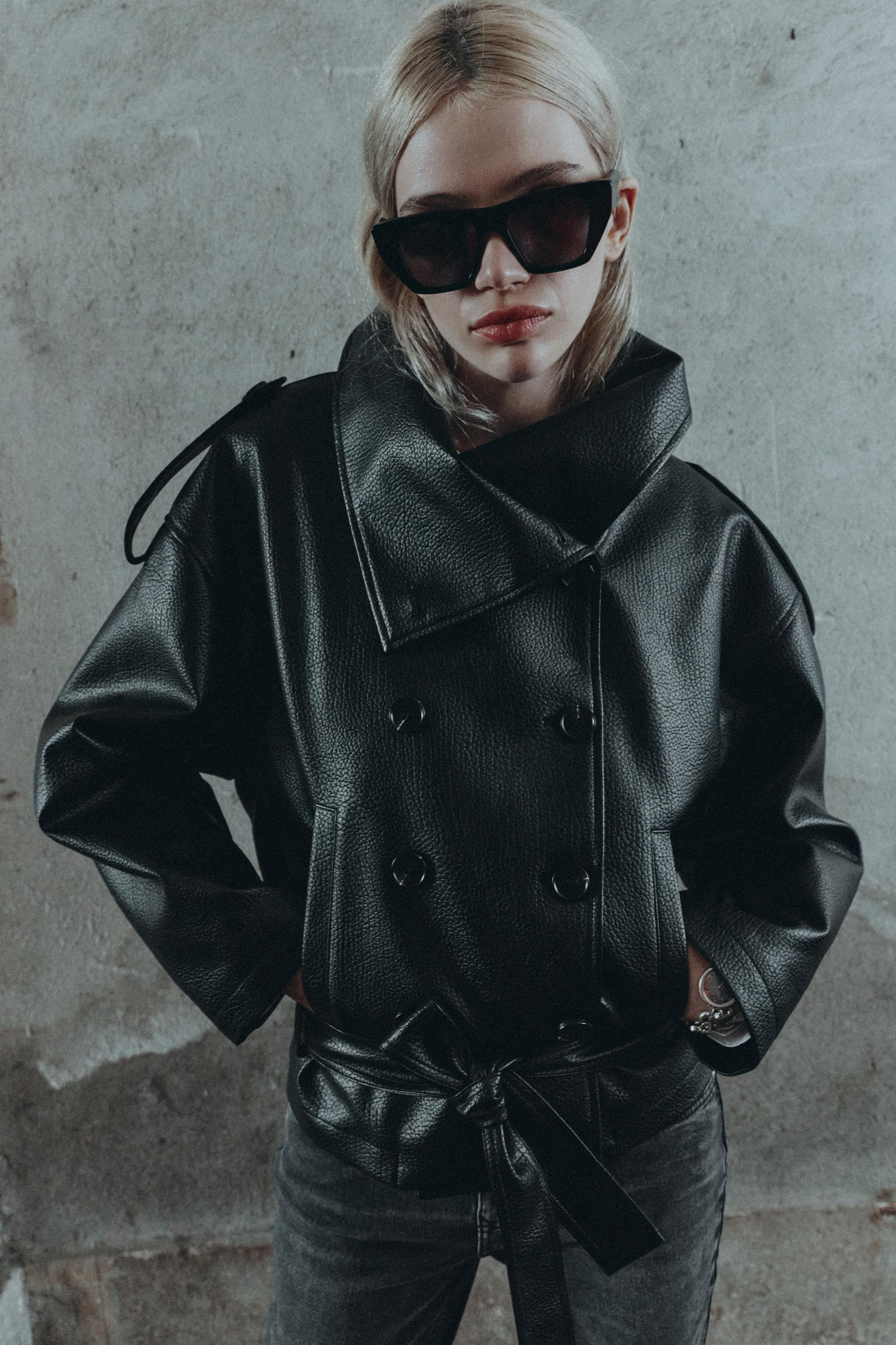 Zara - Faux Leather Belted Jacket - Black - Xxl - Woman | Zara US