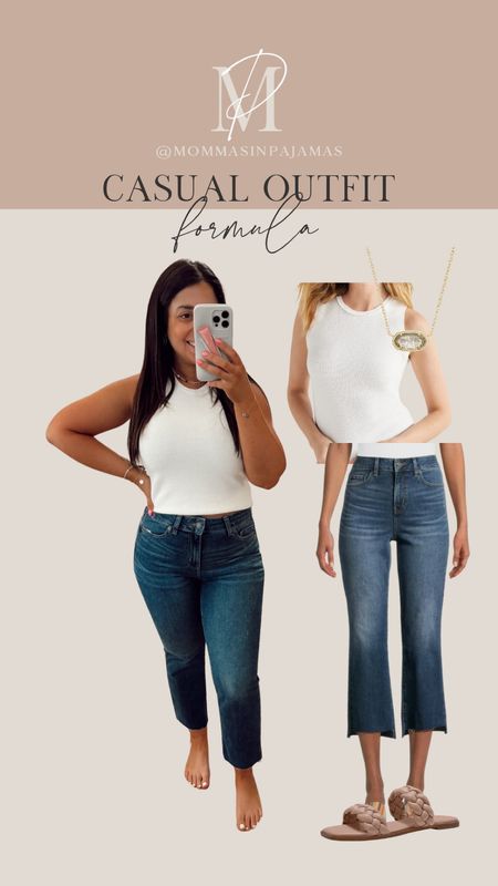You cannot go wrong with a tank and cropped jeans for the summer. Throw on some sandals and accessories and you are good to go!! casual summer outfit, summer pants, petite friendly summer pants, daytime summer outfit

#LTKFindsUnder50 #LTKStyleTip #LTKSeasonal