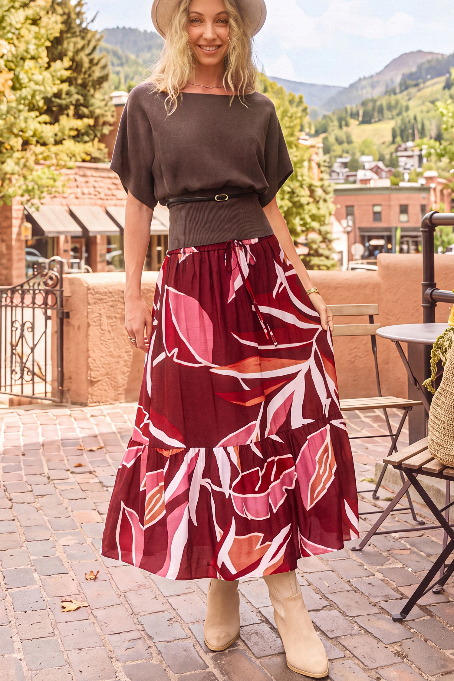 Meadow Walk Tropical Maxi Skirt - XL | Cupshe US