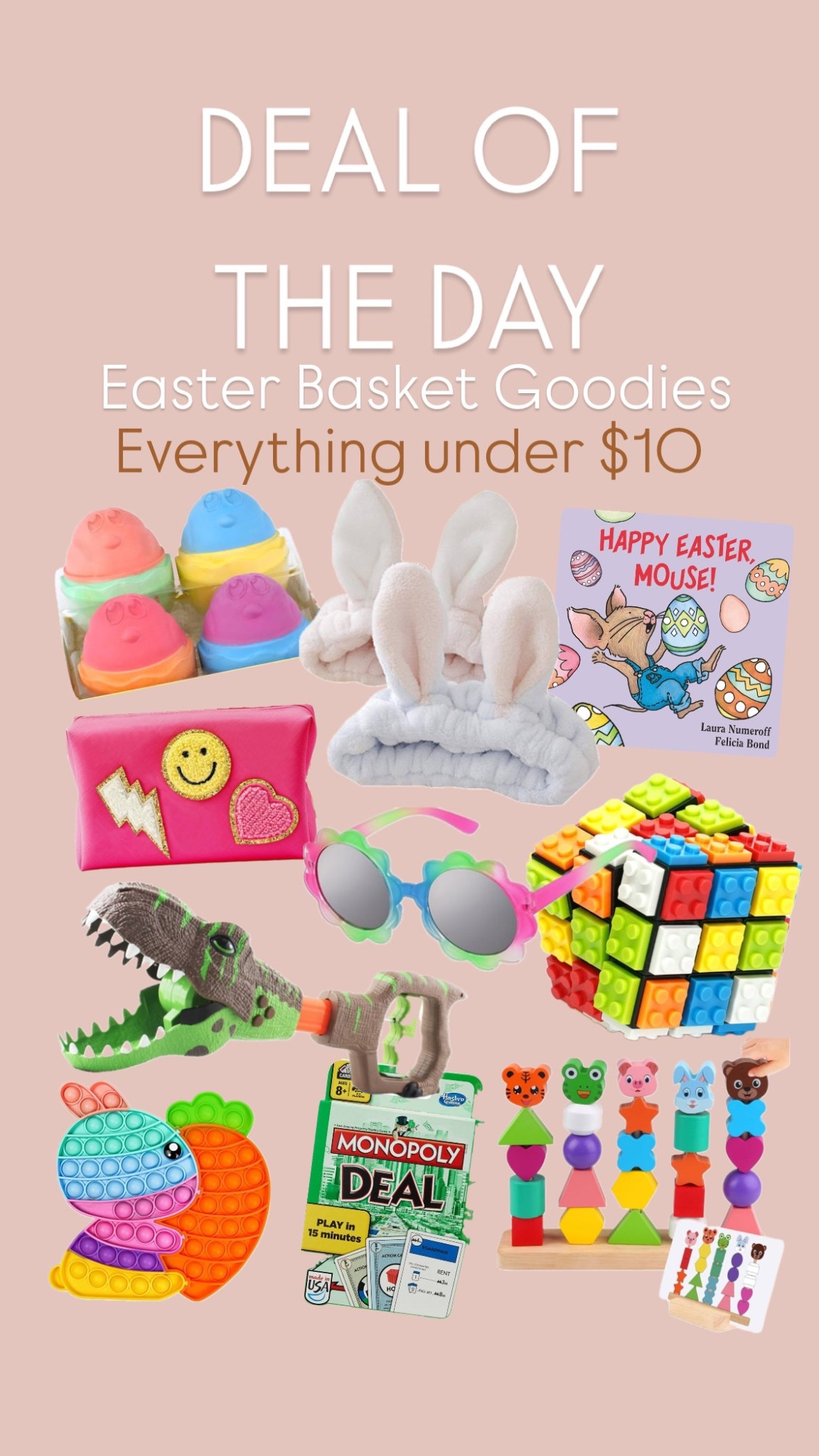 Deal of the Day! Easter Basket Goodies! Everything under $10. 

#LTKFamily #LTKSeasonal #LTKKids