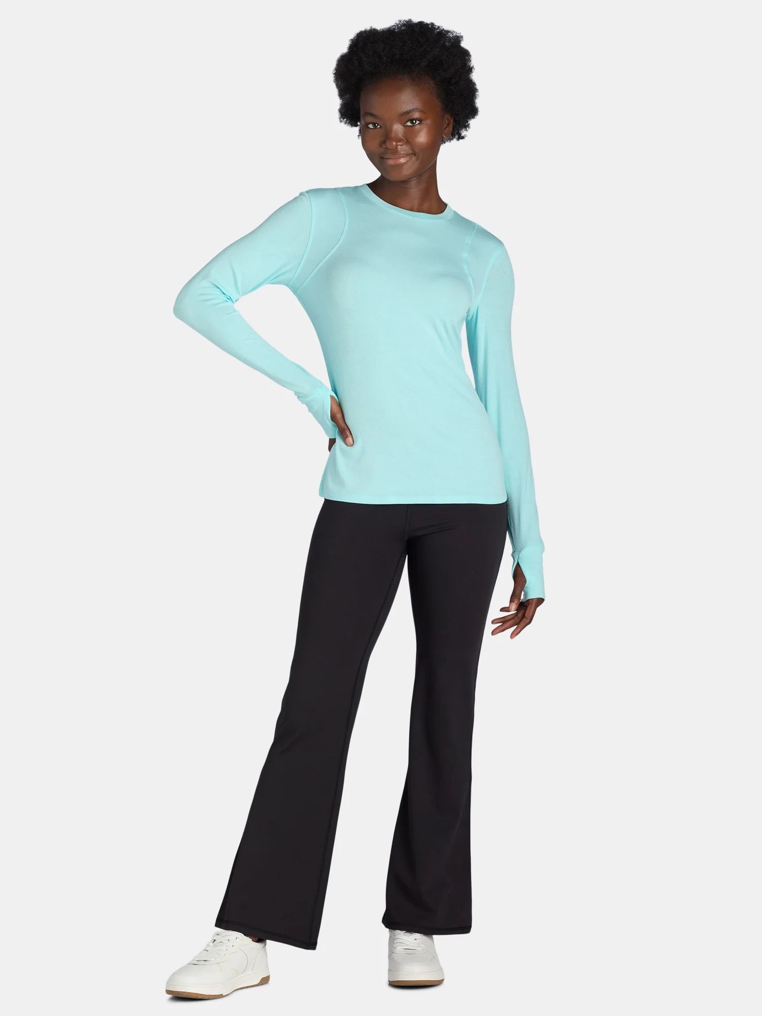 Avia Women's Outdoor Tee with Long Sleeves, Sizes XS-XXXL | Walmart (US)