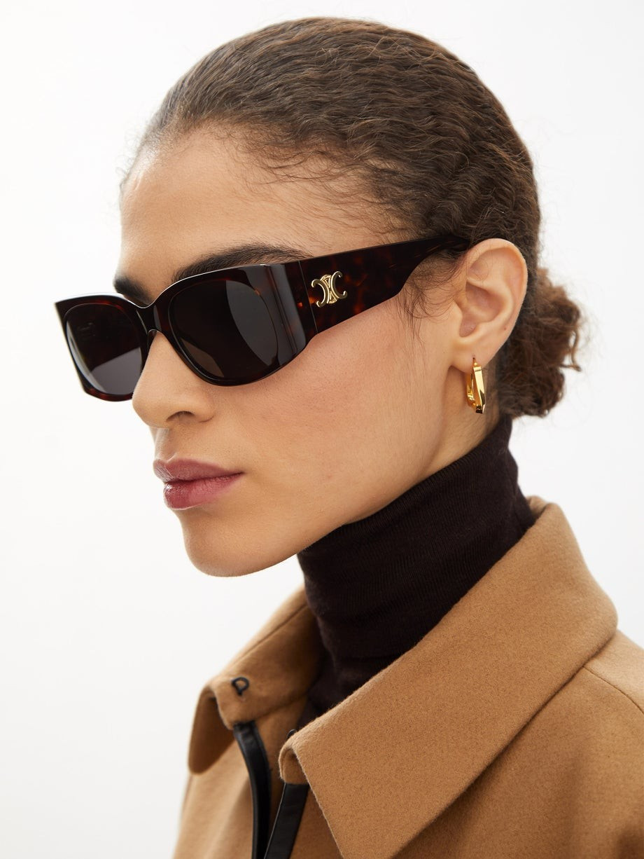 Triomphe square tortoiseshell-acetate sunglasses | Celine Eyewear | Matches (UK)