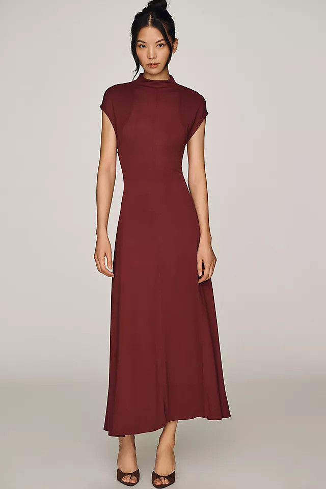 Mock-Neck Slim Midi Dress | Anthropologie (US)