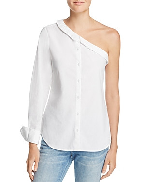 DL1961 Central Park South One-Shoulder Shirt | Bloomingdale's (US)