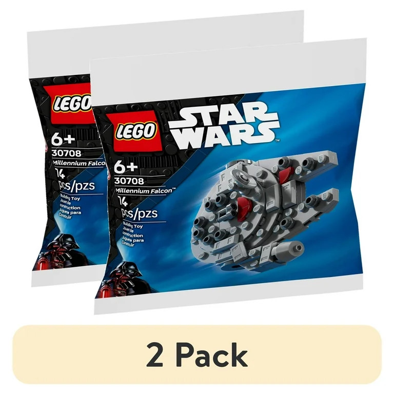 (2 pack) LEGO Star Wars Millennium Falcon Mini-Build - Space Ship Building Toy for Kids, Ages 6+ ... | Walmart (US)