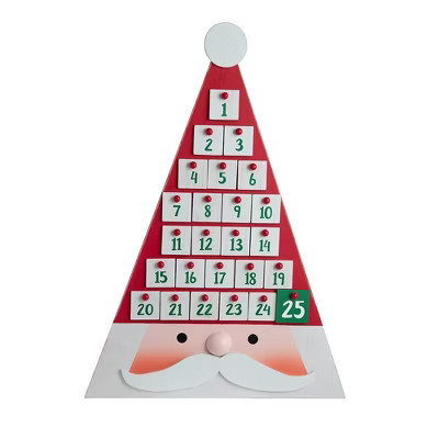 Kurt Adler 19.7-Inch Triangular Santa Head Advent Calender | Target