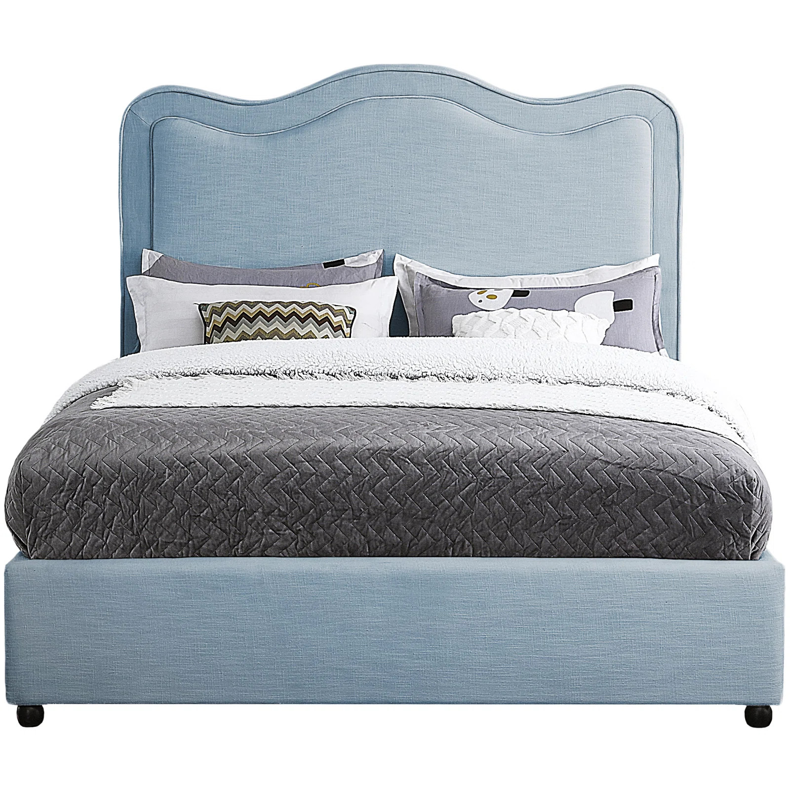 Upholstered Scalloped Bed | Birch Lane
