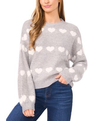 Heart Jacquard Crew Sweater | Bloomingdale's (US)