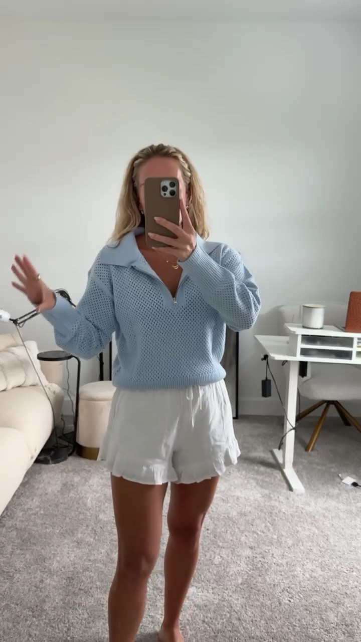 Cutie blue half zip from Amazon that I paired with linen shorts. Comes in multiple colors. I’m wearing a small but I would size up for an oversized pullover look. 

Amazon fashion, Amazon style, spring style

#LTKootd #LTKSeasonal