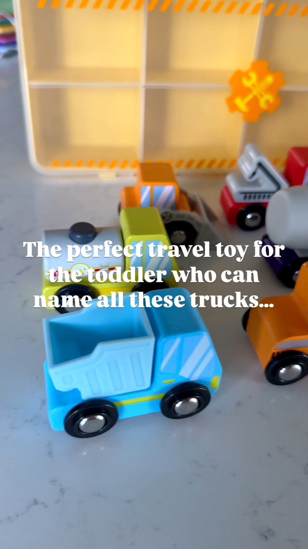 This carrying case that comes with eight trucks is so perfect for any toddler or preschooler who loves their trucks. It comes in race cars and emergency cars as well. I love that it’s in a case you can keep everything stored away. It’s perfect for in the car to play on travel and at restaurants are waiting rooms.

#LTKParties #LTKFamily #LTKKids