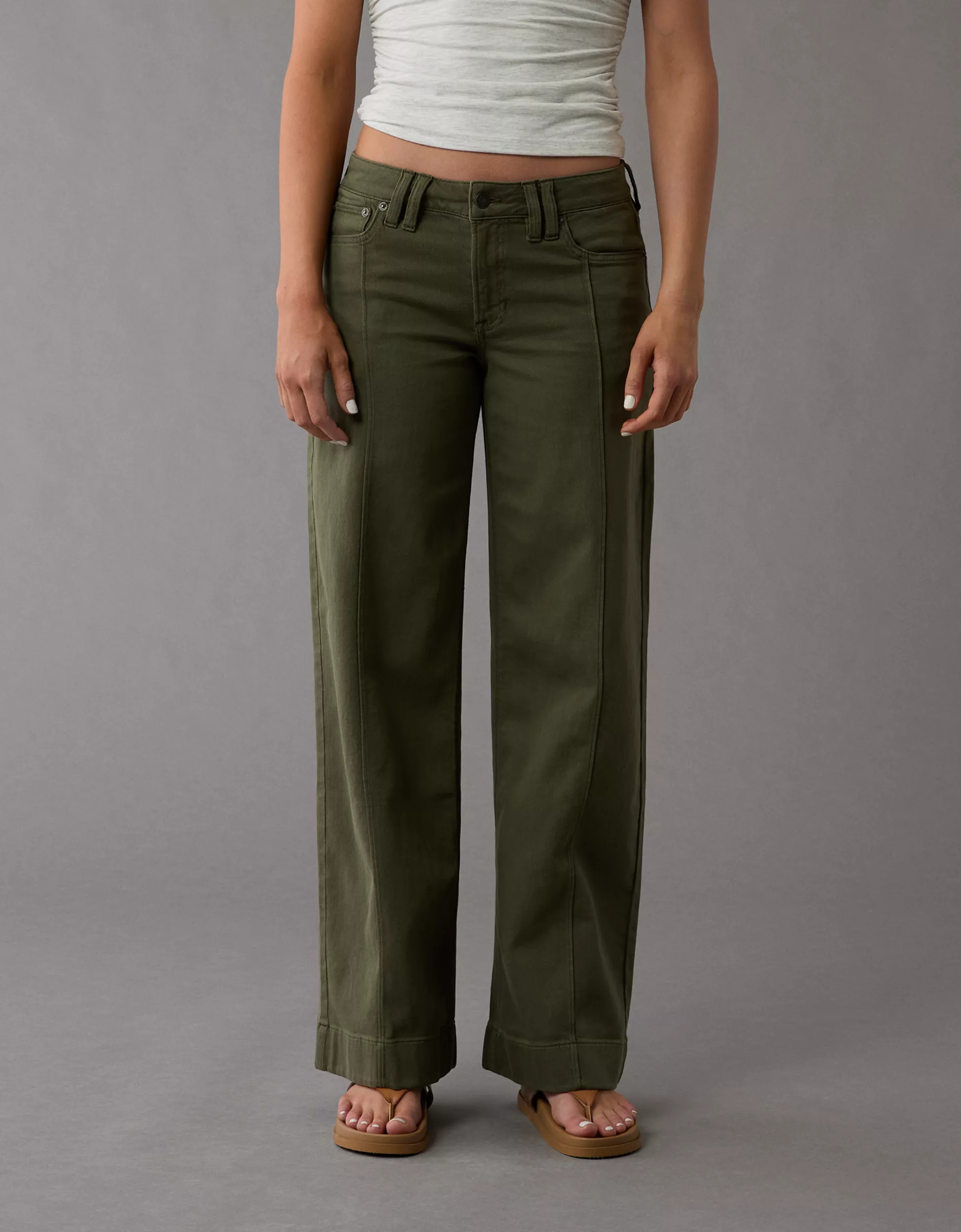 AE Dreamy Drape Stretch Low-Rise Baggy Wide-Leg Pant | American Eagle Outfitters (US & CA)