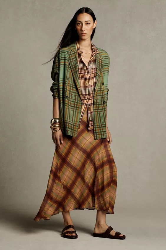 ZW COLLECTION FLOWY PLAID BLAZER | Zara US