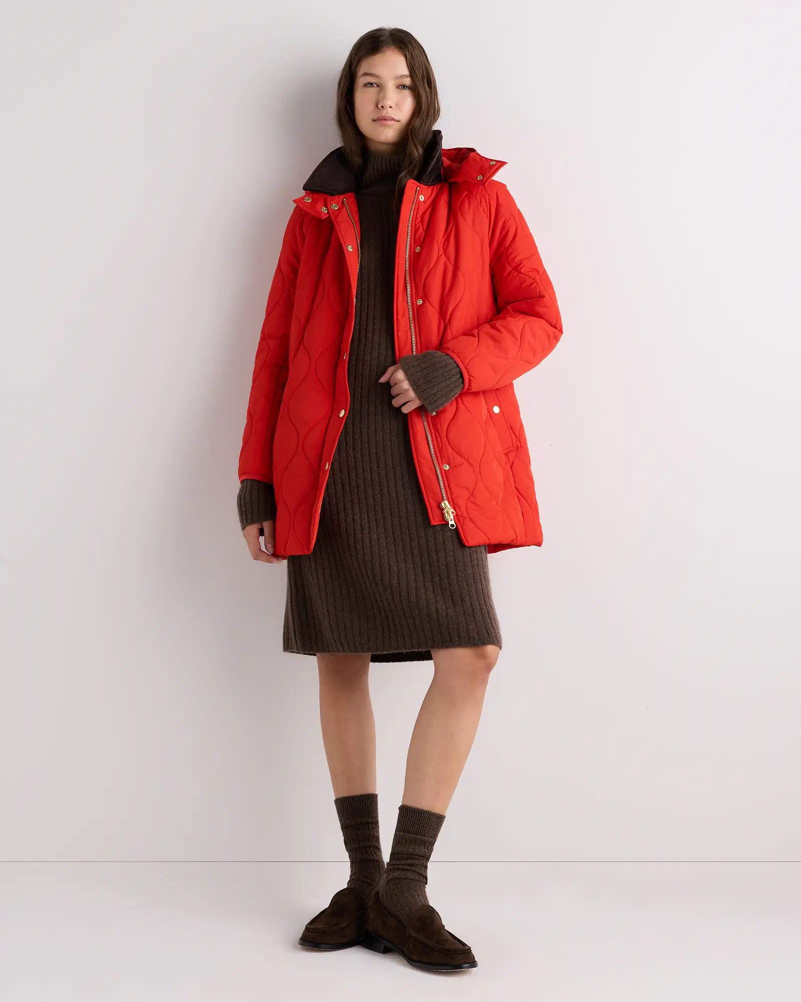 Featherless Quilted Hooded Long Puffer Jacket | Quince