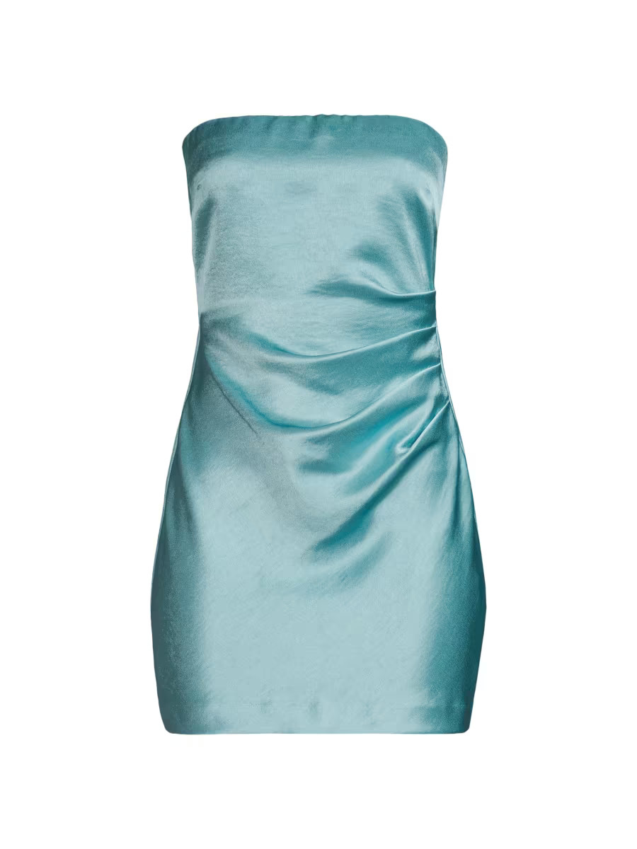 Symone Satin Strapless Minidress | Saks Fifth Avenue