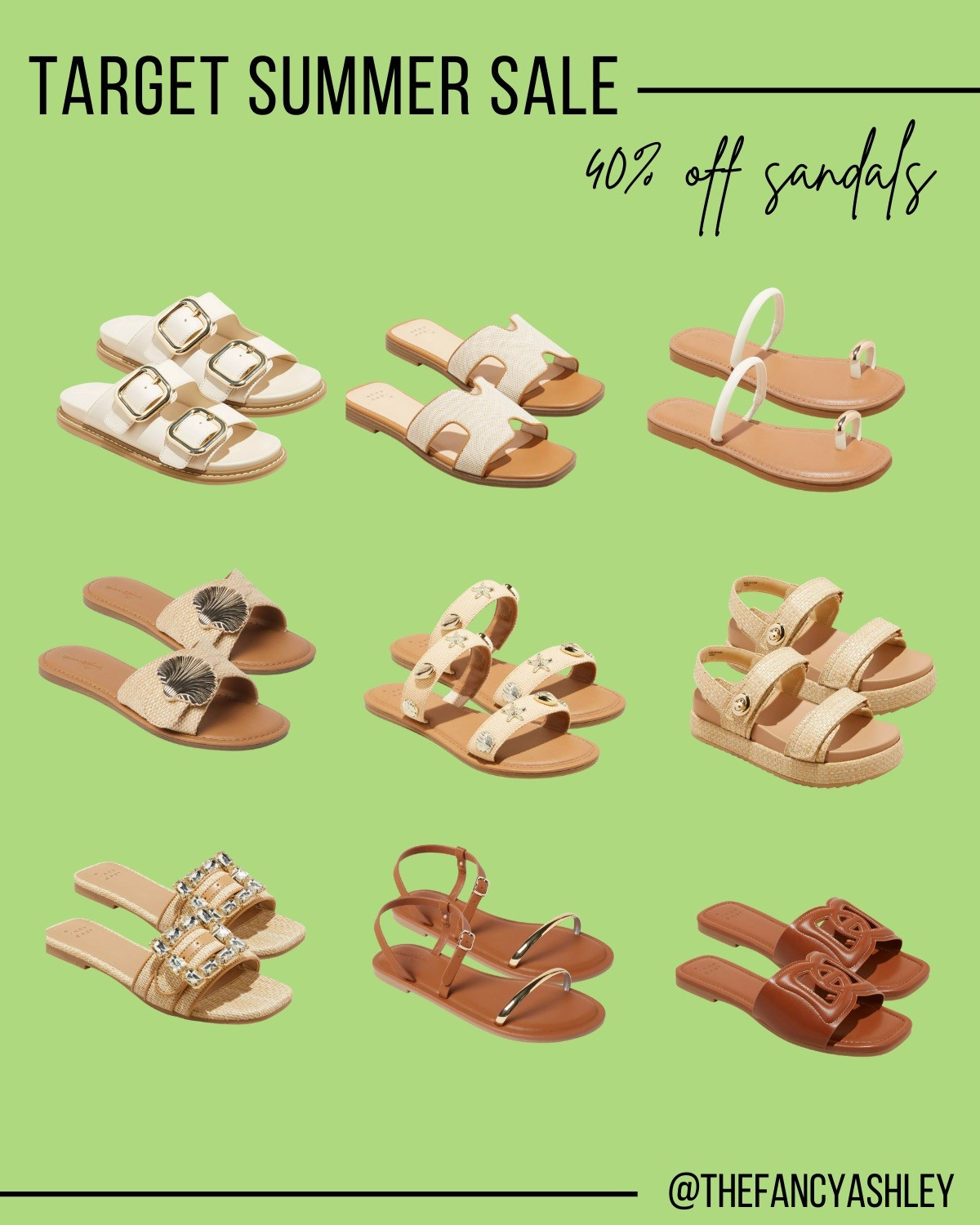 Summer sandals at Target are 40% OFF now through Memorial Day! These cuties are total summer perfection—I'm obsessed because they seriously go with EVERYTHING from shorts to dresses. Time to grab a fab pair (or three)!

#LTKSaleAlert #LTKFindsUnder50 #LTKShoeCrush