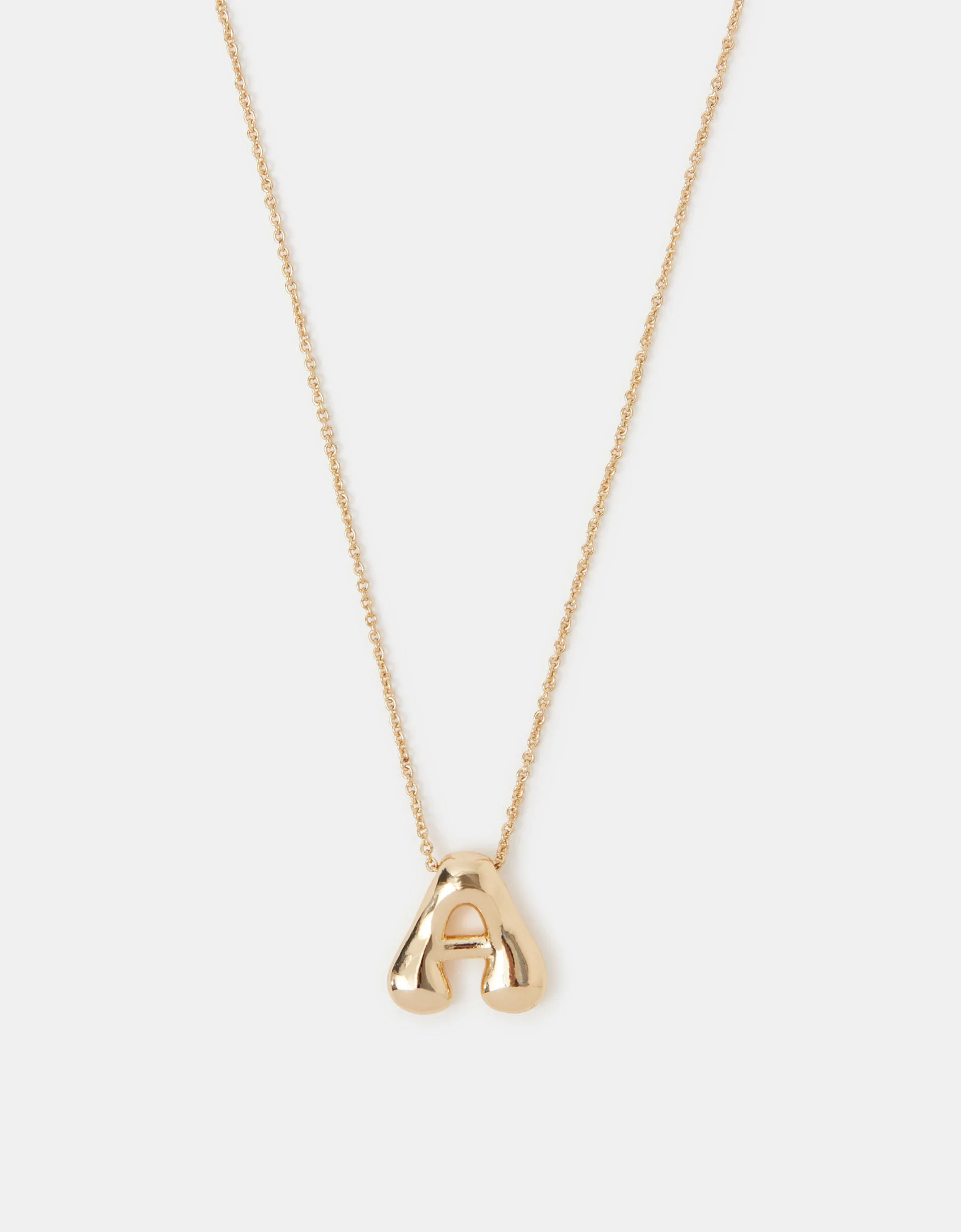 Bubble Initial Pendant Necklace Gold | Accessorize (Global)