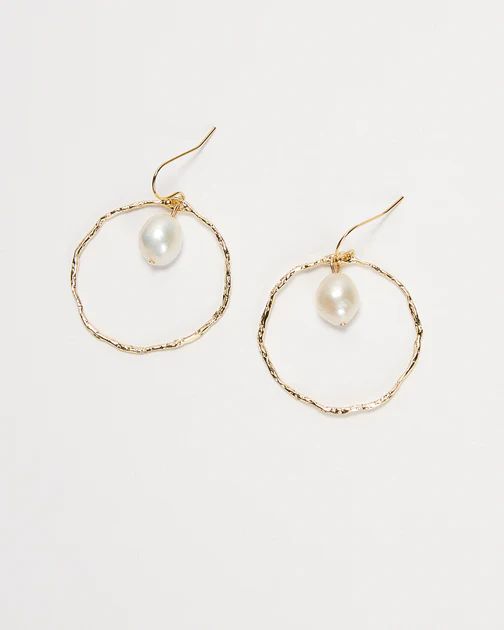 Ashira Circle Pearl Drop Earrings | VICI Collection