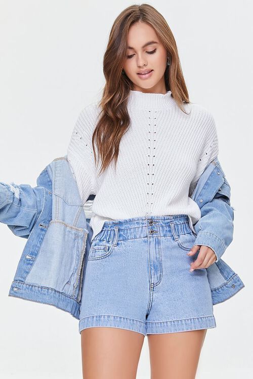 Denim Paperbag Shorts | Forever 21 (US)