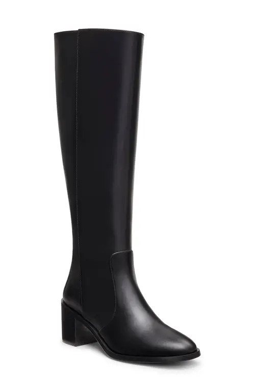 Stuart Weitzman Esme Knee High Boot in Black Leather at Nordstrom, Size 11 | Nordstrom