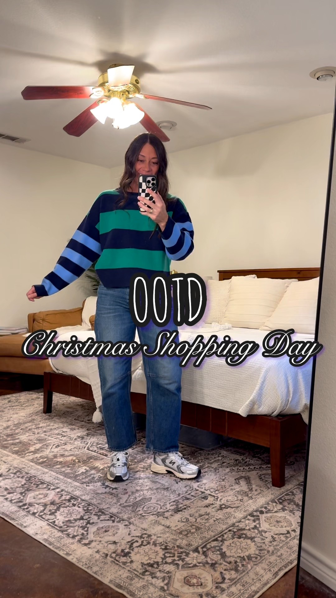 Wanting a cute, comfortable holiday sweater outfit for work, holiday parties🎄, or just a cute outfit for the day! Old Navy has some great choices! 

This stripe detailed sweater, would be a great party top for the holiday gatherings.🎄

These Madewell jeans are some of my favorite barrel jeans and they are selling out quickly & they are on MAJOR SALE!!! So if they have your size grab them now. I am wearing a size 26, but I could have sized down one. 

🚨SIZING ➡️I’m wearing a medium (normally a size small) fits great. Jeans a size 26. 

I’m tagging some more of my favorite holiday finds🎯

Weight 130lbs, carry weight in midsection and booty 😅 I am also small chested with broad shoulders. Height 5’5”. 

#LTKSaleAlert #LTKHoliday #LTKootd