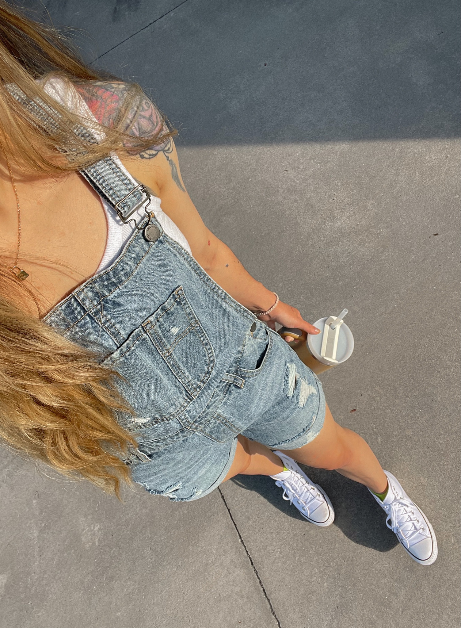 denim overall shorts are IN 🫶🏼 

#LTKU #LTKfit #LTKsalealert