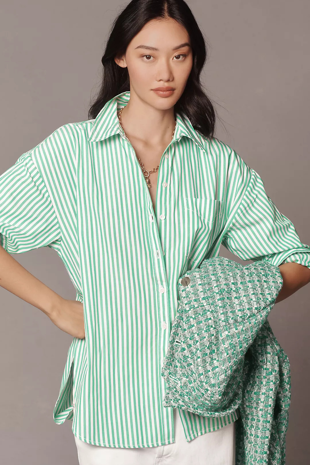 The Bennet Buttondown Shirt by Maeve: Striped Edition | Anthropologie (US)