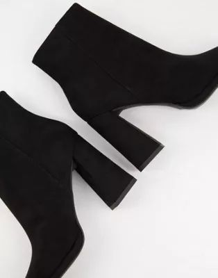 ASOS DESIGN Eternity high heeled ankle boots in black | ASOS (Global)