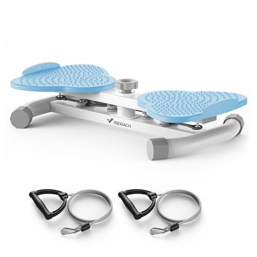 MERACH Waist Twister, Ab Machine with 300 lbs Weight Capacity, Abs Workout for Slim Waist and Core Ab Exercise, Noiseless Home Gym Exercise Equipment for Women Men (Blue) | Amazon (US)