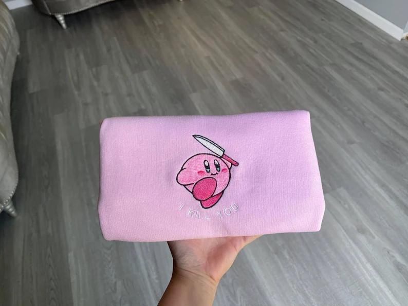 Kirby I Kill You Embroidered crewneck | Etsy (US)