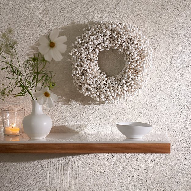 Dried Linum Wreath – 30cm | The White Company (UK)