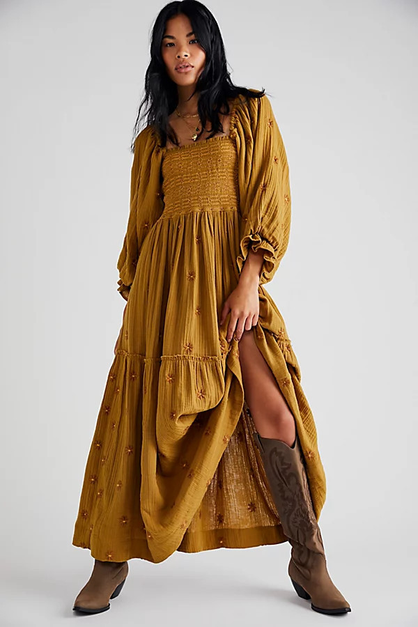 Dahlia Embroidered Maxi Dress | Free People (Global - UK&FR Excluded)