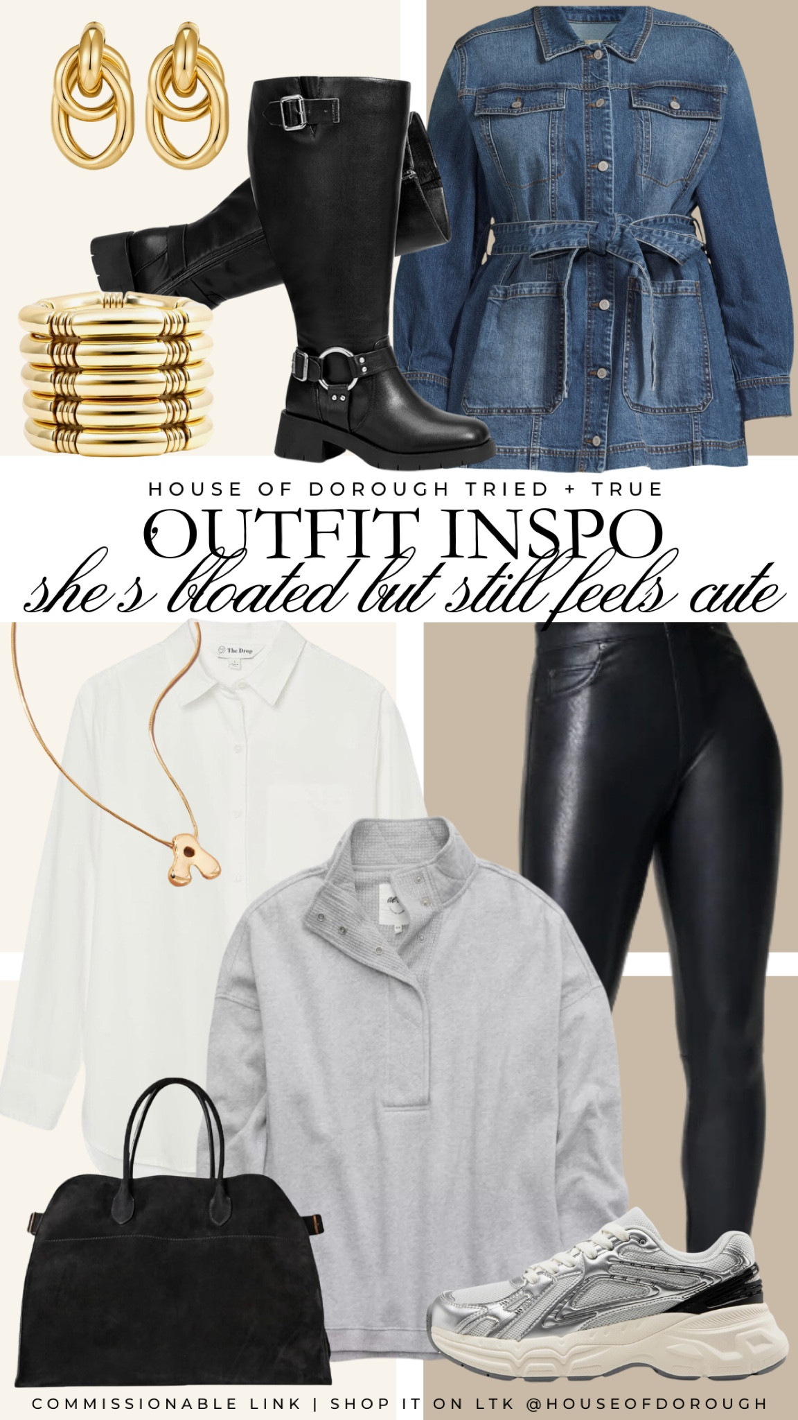 Love these prices for when your feeling bloated but still want to feel cute 🥰🥰 these spanx leggings are on sale for $49 right now! They run true to size get your regular I’m a 2X. In aerie sweater I do xxl and the drop button up I’m a 2X TTS! Lastly the denim jacket In a 2X!


Plus size outfits, plus size fashion, elevated casual, comfy casual, holiday outfit inspo, trendy fashion, fall fashion, fall trends

#LTKStyleTip #LTKSeasonal #LTKPlusSize