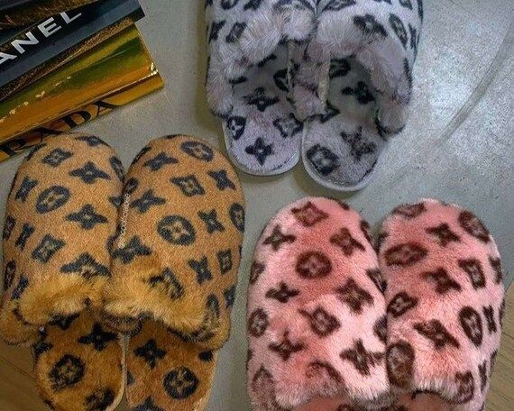 Home Warm Slippers, Printed Wool Slippers | Etsy (US)