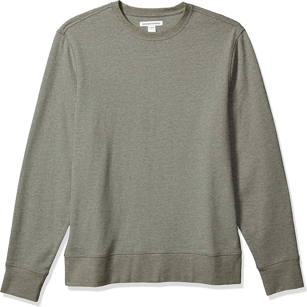 Amazon Essentials Men's Long-Sleeve Lightweight French Terry Crewneck Sweatshirt | Amazon (US)