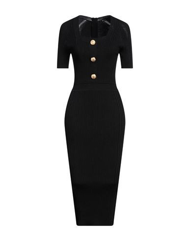 Balmain Woman Midi dress Black Size 2 Viscose, Polyamide | YOOX (US)