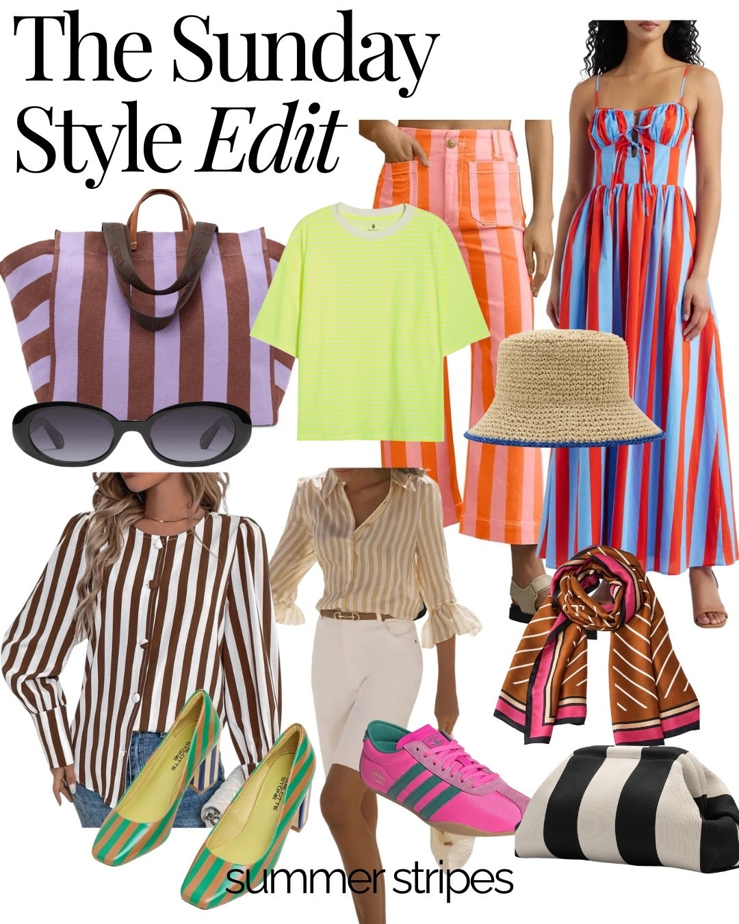 This week’s Sunday Style Edit is all about Summer Stripes! 

I’ve always been drawn to bold, bright colors and fun patterns & prints that are full of personality. 

I love mixing bold colors with relaxed silhouettes and everyday staples to create looks that feel expressive, effortless, and alive.

Here’s an eclectic mix of bright favorites, statement pieces, and summer finds I’d wear on repeat all season long! 
Oh, and of course, they’re tall-girl friendly. 💅

#LTKootd #LTKOver40 #LTKSeasonal