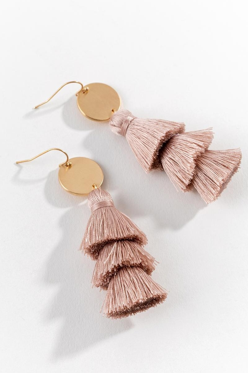 Daphne Tassel Earrings in Pink | Francesca’s Collections
