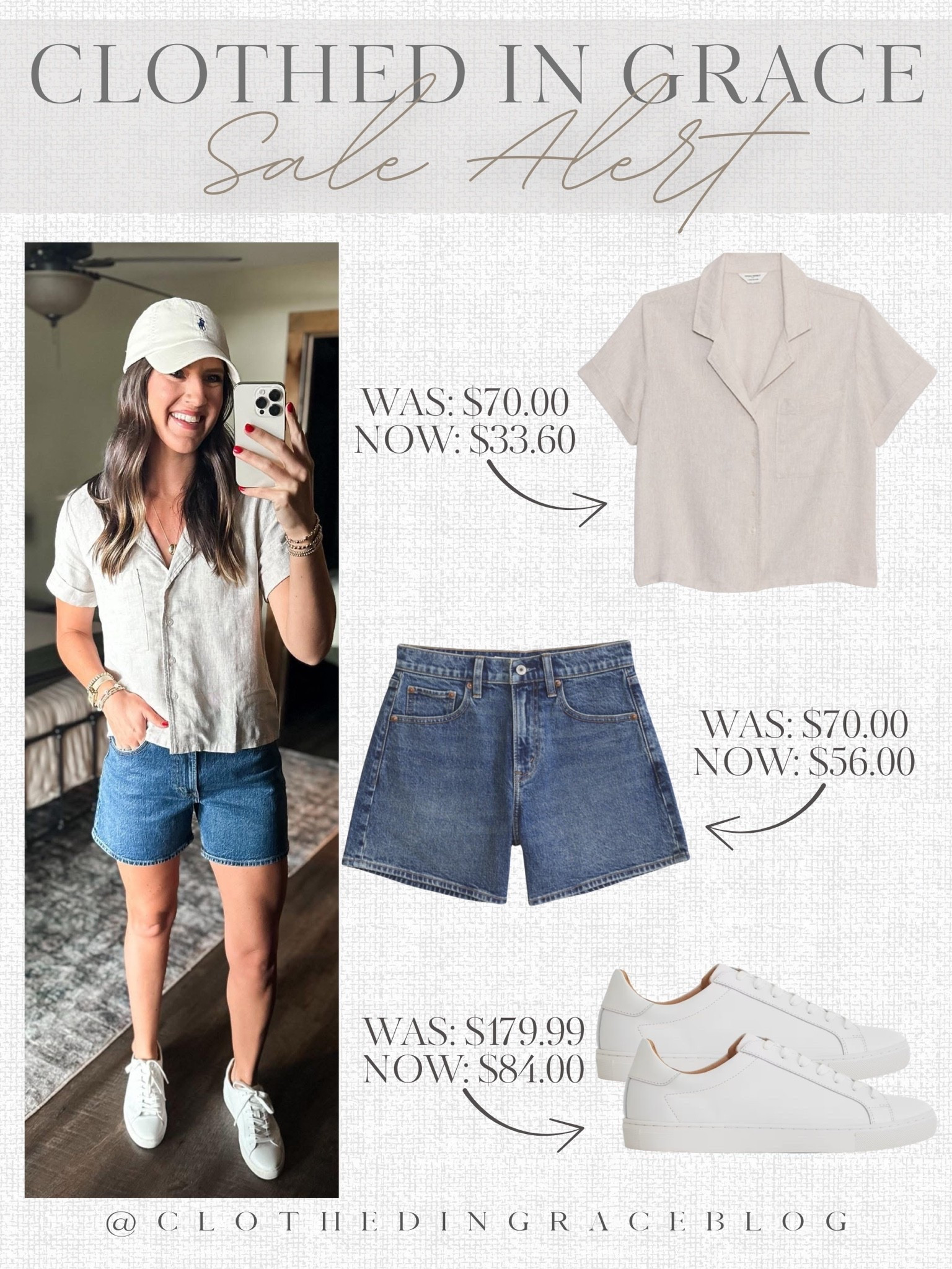 Sale alert from some Summer Capsule pieces last year. 

Top - small
Shorts - size 27