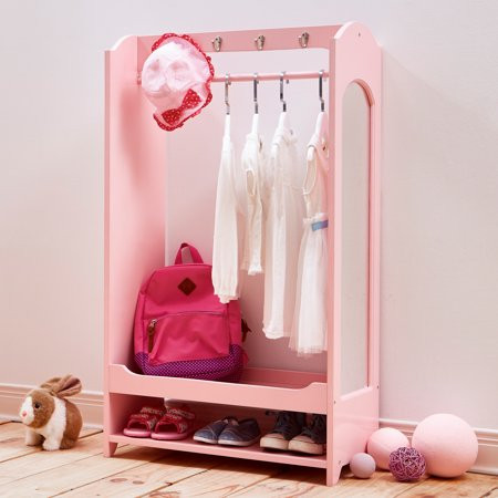 Fantasy Fields Little Princess Dress Up Toy Clothing Rack with Storage and 4 Hangers Pink | Walmart (US)