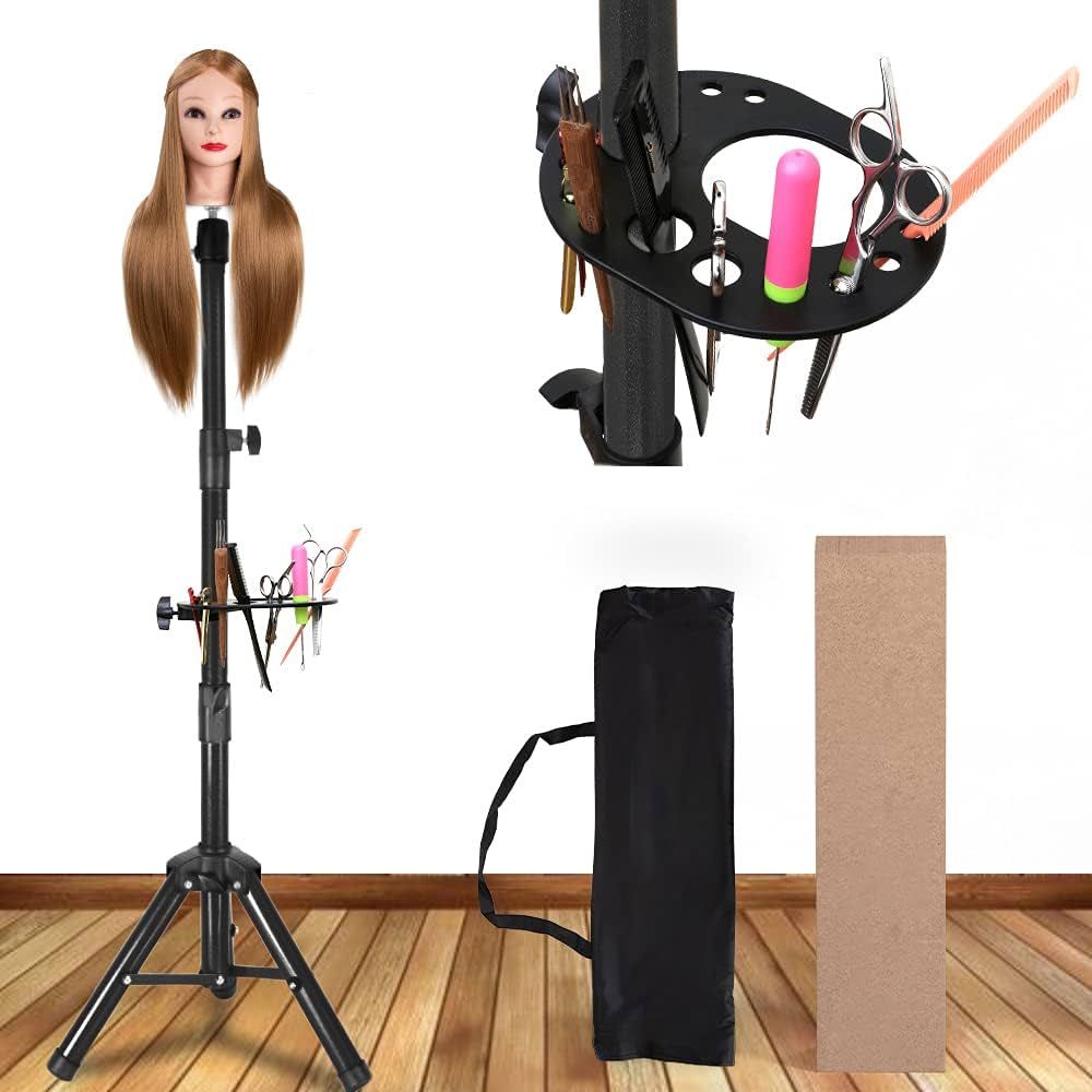 AliLeader 55 Inch Wig Stand Tripod with Head Heavy Duty Wig Stand Tripod Wig Head Stand with Mann... | Amazon (US)